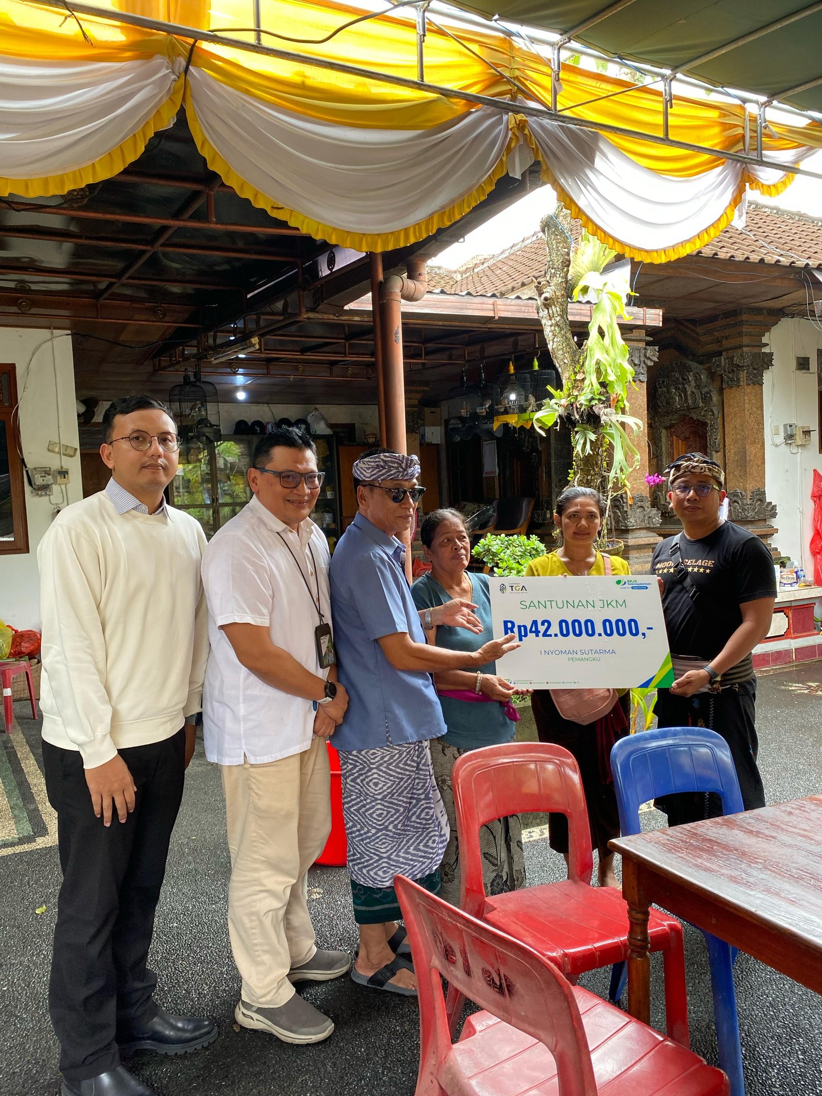 Ahli Waris Pemangku di Badung Dapatkan Santunan JKM Rp42 juta Dari BPJAMSOSTEK