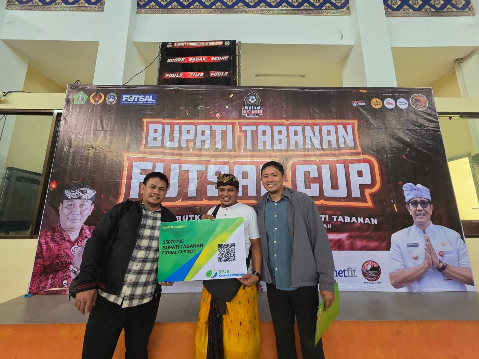 BPJS Ketenagakerjaan Tabanan Dukung Bupati Tabanan Futsal Cup,391 Peserta Jadi Peserta Jaminan Sosial