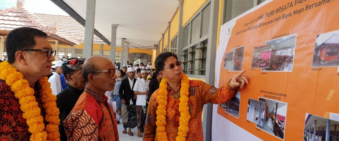 Program Mega Berbagi Hasilkan Renovasi SMK Puri Wisata di Buleleng